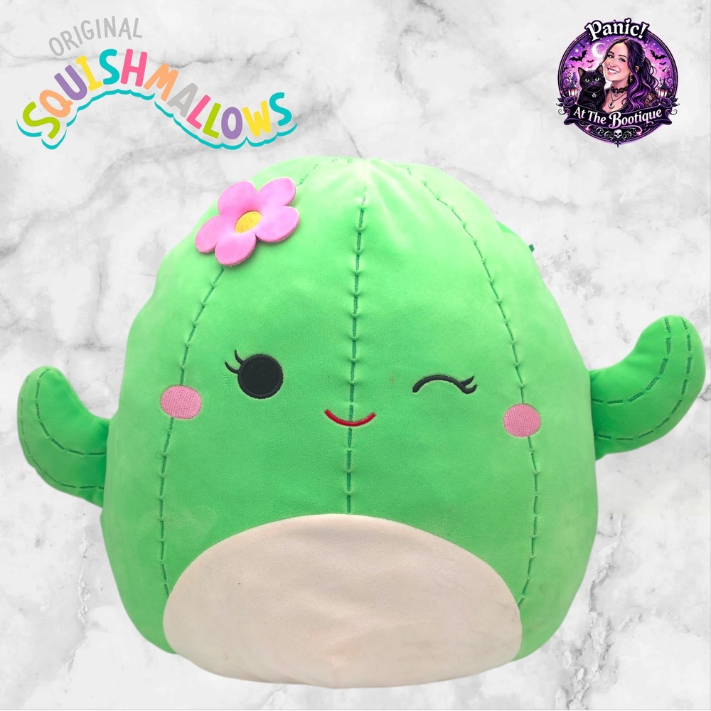 Squishmallows Maritza Cactus Plush 12" Green Flower Winking Soft Stuffed Animal